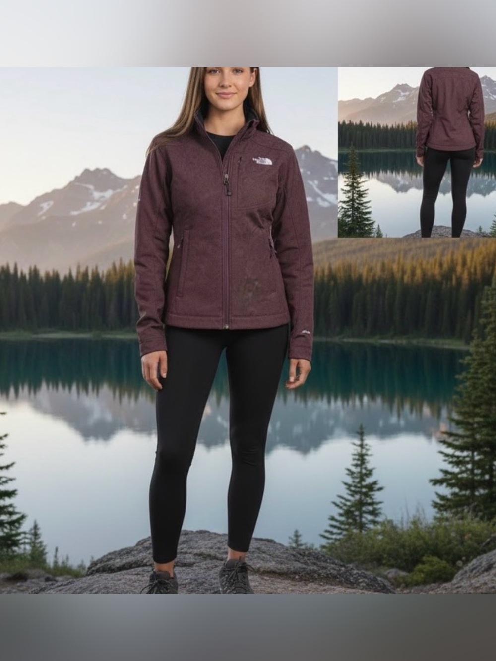 The North Face Women's TNF Apex Soft Shell Burgundy Jacket
